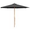 Garden Umbrella Ø 300 X 248 Cm Solid Eucalyptus Wood