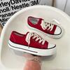 Damesko i lerret Dame Mote Sommer Casual Sneakers Student Fritidssko Høy Topp Dame Vulkaniserte Sko