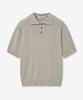 BLOND9 Soft Cable Collar Short Sleeve Knit_Beige