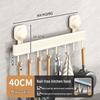 Punch-Free Movable Wall-Mounted Rack for Kitchen and Bathroom