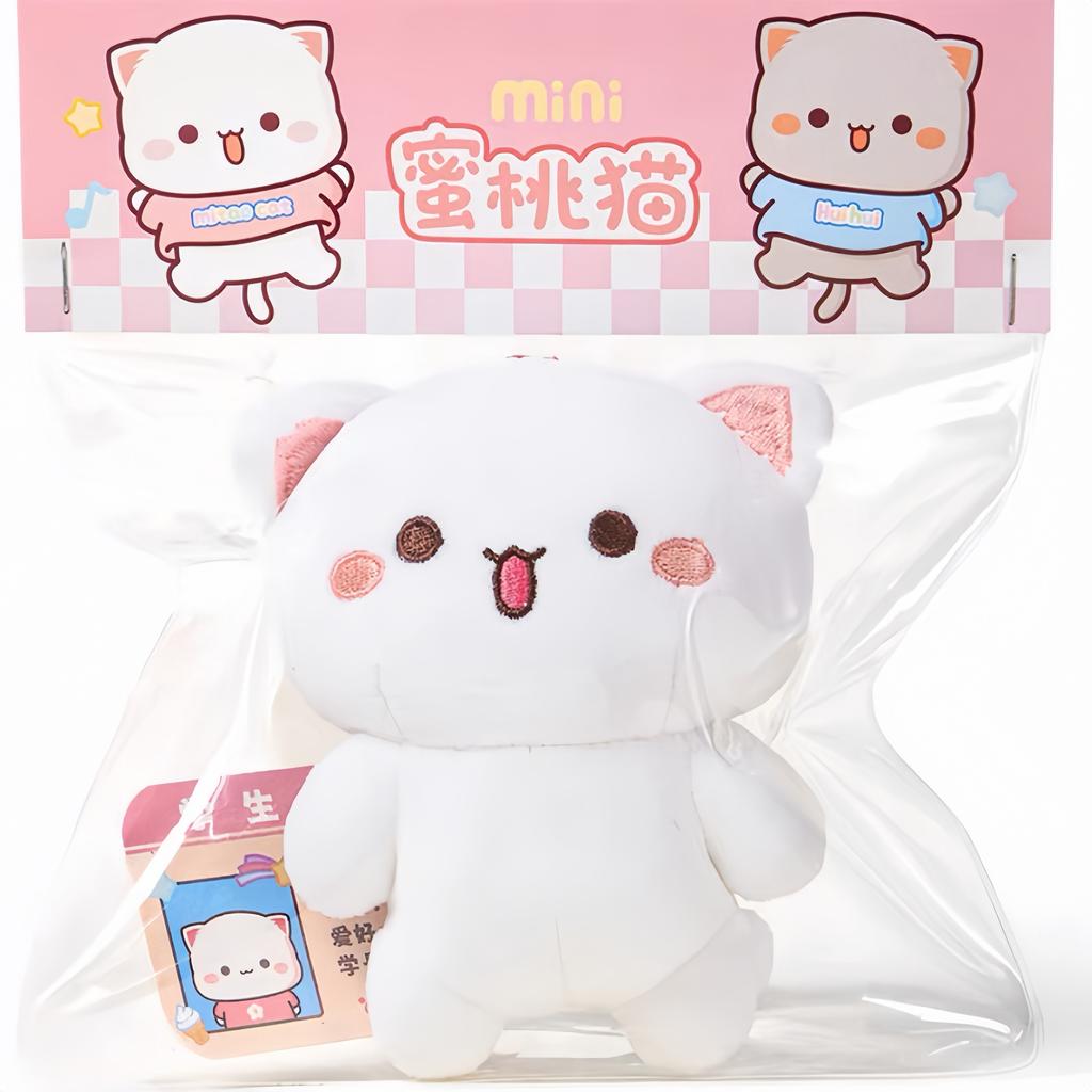 Mitaocat Kawaii Mitao Peach Cat Plush Pendant Doll 10cm Soft Cartoon Stuffed Animal Couple Gift Bag Accessory For All Ages