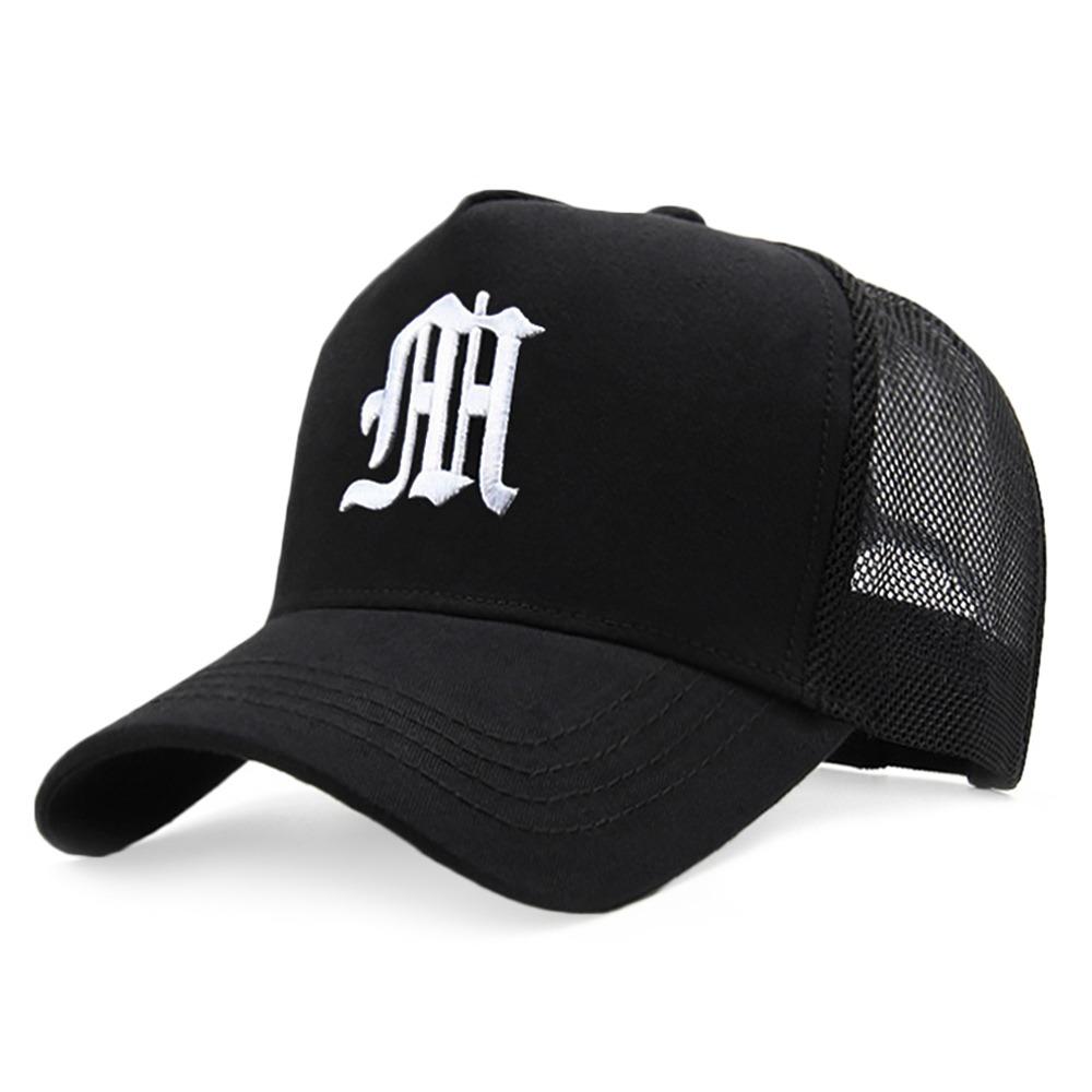 Lässige Mesh-Sommer-Baseballkappe Hip-Hop-Buchstaben-Sportkappe Verstellbare Atmungsaktive Trucker-Kappe Outdoor