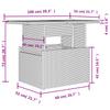 Garden Table Gray 100x55x73 cm Poly Rattan and Acacia Wood