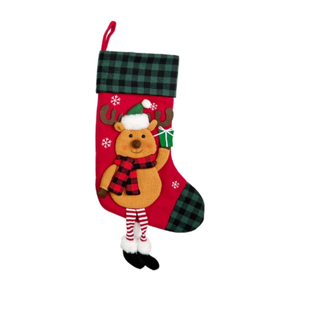 Penguin Large Candy Christmas Stocking Elk Fireplace Christmas Stocking  Garden