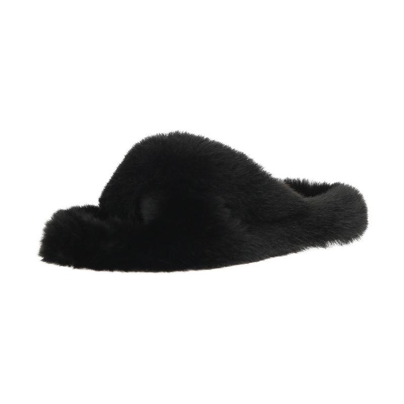 Premium hair slippers women's wear autumn and winter Korean version versatile 2025 new cross cotton mop office home