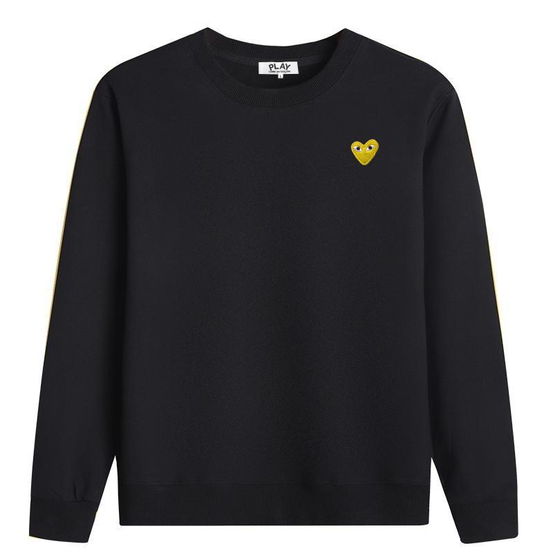 Přeshraniční japonská trendy značka Vyšívaná červená srdce Čistá bavlna Dlouhý rukáv Mikina - Unisex.