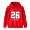 Unisex Kids Boys Girls Pullover Hoodie Casual Freedom 26 Chicago Graphic Long Sleeve Soft Warm Sweatshirt For Daily School Sports Wear