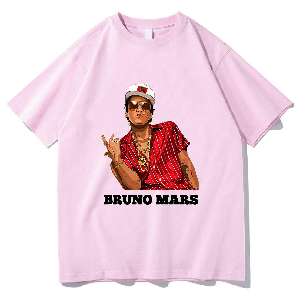 Tričko Bruno Mars Grafický potisk Korejský styl Punkové tričko Krátký rukáv Gotické Tričko s O-výstřihem Ropa Hombre Retro Měkké oblečení