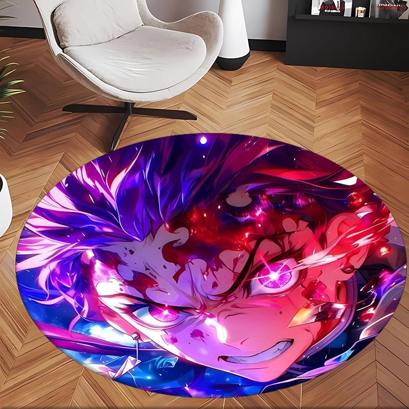 Tanjiro Kamado (14) Covor Rotund de Birou Covor Decorativ de Podea pentru Birou Dormitor Sufragerie și Spațiu de Acasă