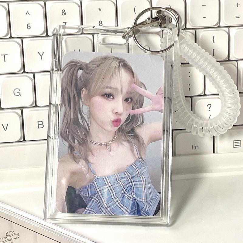 1Style School Card Access Card Holder Acrylic Transparent Protective Sleeve Id Card Bus Meal Worker Id Card Holder