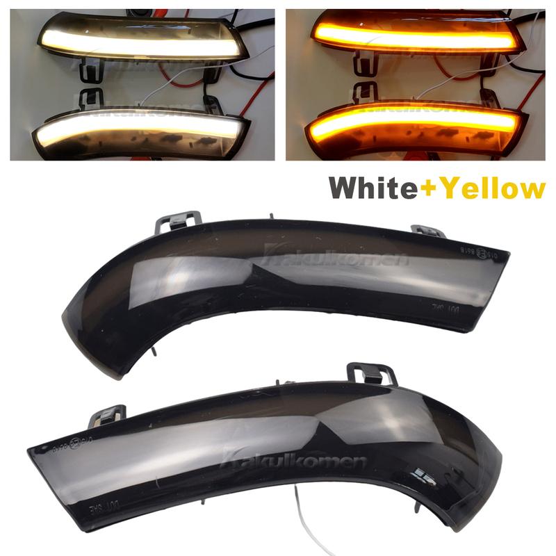 2pcs For VW Golf 5 6 Plus EOS Passat B5.5 B6 Skoda Superb LED Dynamic Turn Signal Blinker Sequential Side Mirror Indicator Light