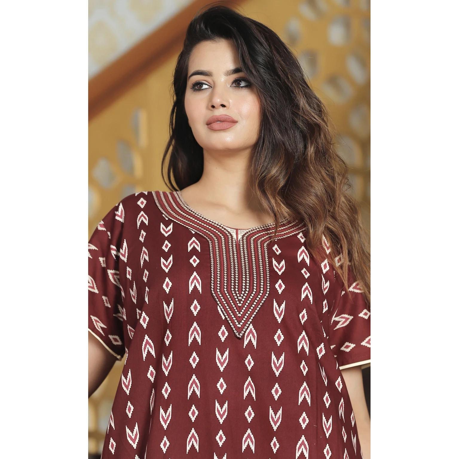 

Women Cotton Printed Beautiful Nighty Indian Bollywood Daily wear Night Gown Set 3XL-46