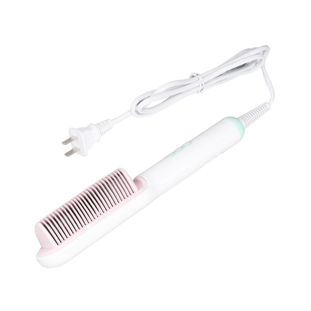 Hair Straightener Brush 3D Teeth 4 Temperature Mode Ionic Coating Auto Off Straightening Comb for