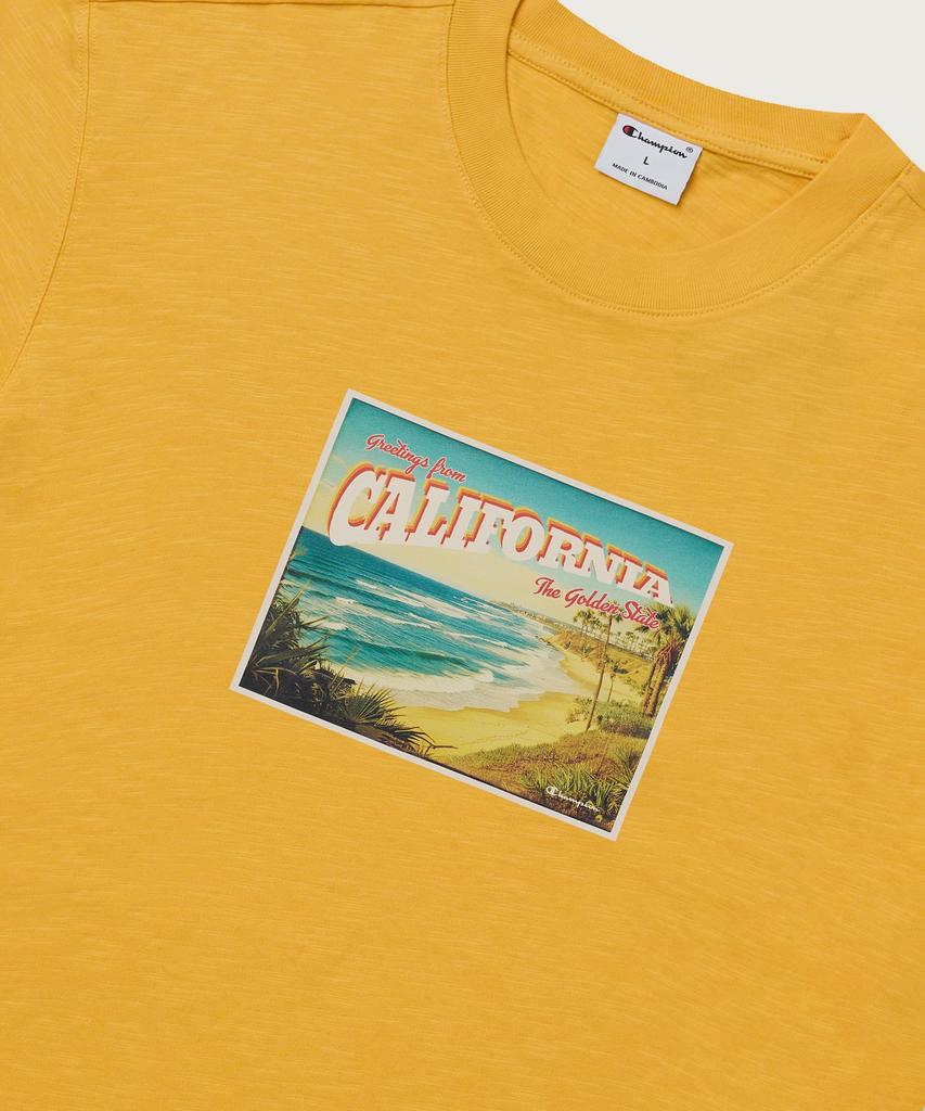 Champion Surfing Slub Print T-Shirt Yellow