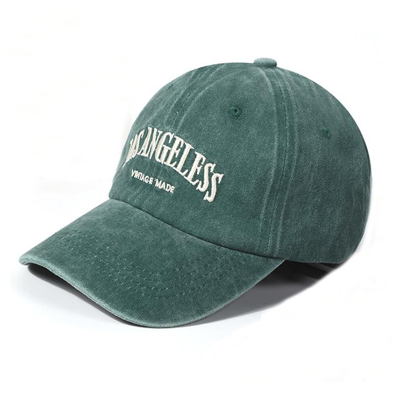 Los Angeles Slogan Baseball Cap Vintage Embroidery Solid Color Washed Distressed Hats Lightweight Adjustable Dad Hat For Women