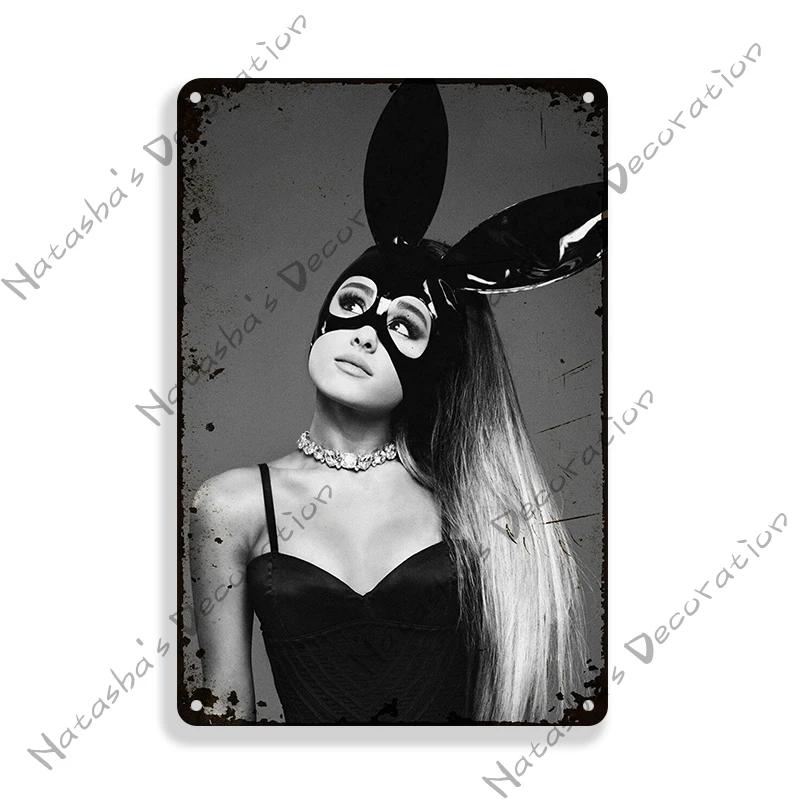 Ariana Grande Metal Signs Music Vintage Poster Rusty Retro Poster Home Man Cave Garage Club Industrial Decoration Metal Plate