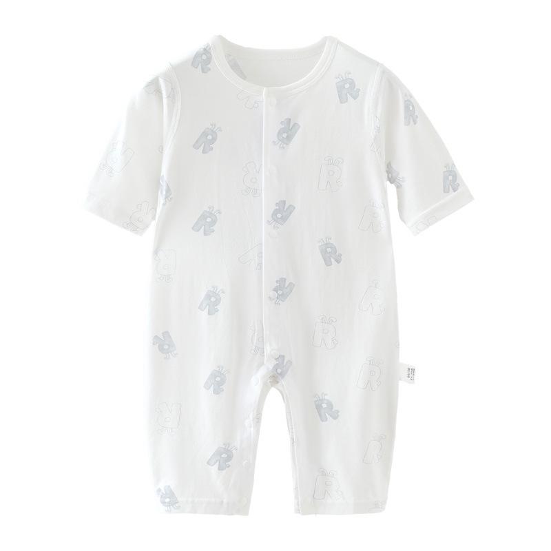 Newborn Pure Cotton Breathable Eight-Sleeve Bodysuit