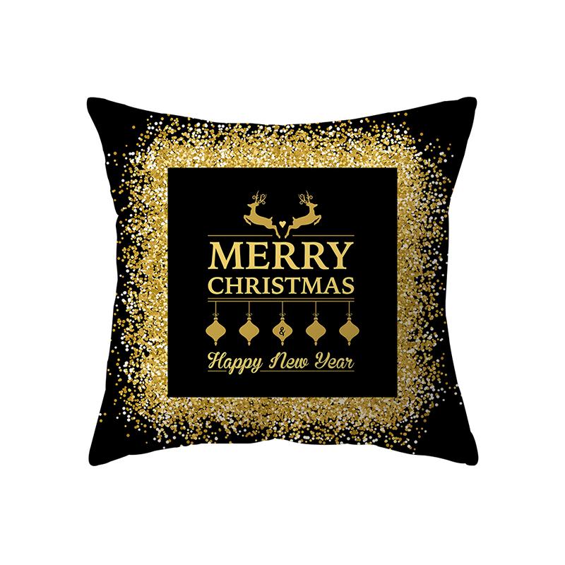 Home Decor Christmas Theme Decorative Print Pattern Cushion Cover Home Living Room Sofa Decor Throw Pillow Pillow Cover