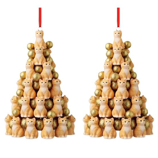 Stacking Animal Pendant Animal Christmas Tree Pendant 2D Acrylic Hanging Decoration for Xmas Tree Backpack Keychain Car