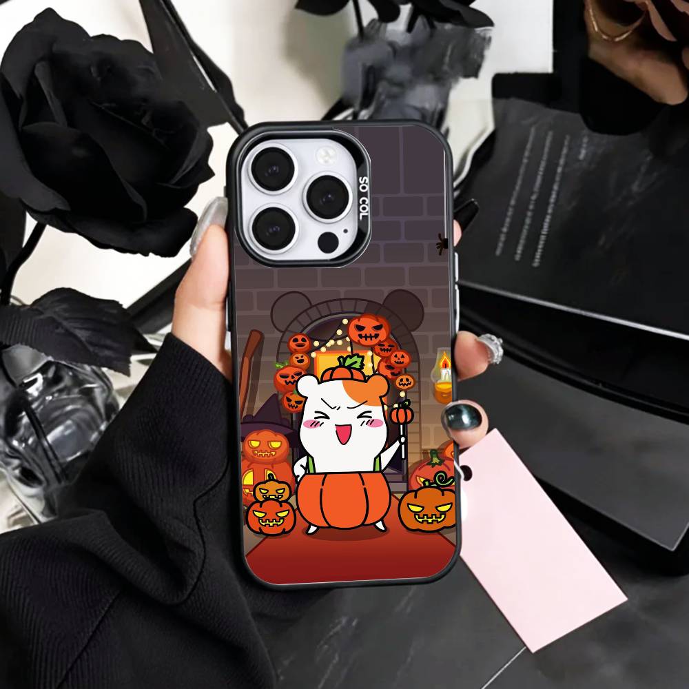 Lovely O-Oruchuban Ebichu   Phone Case For iPhone17,16,15,14,13,12,11 Plus,Pro Max Colored Silver Plated Inside Cover