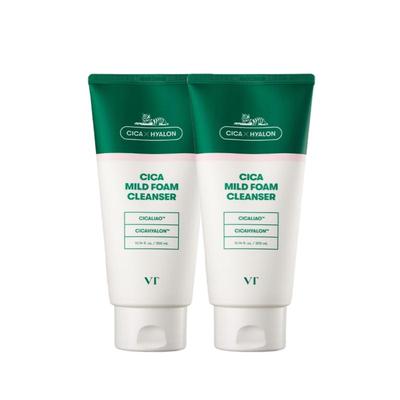 Cica Mild Foam Cleanser Soothing Low pH Face Wash 300ml X 2