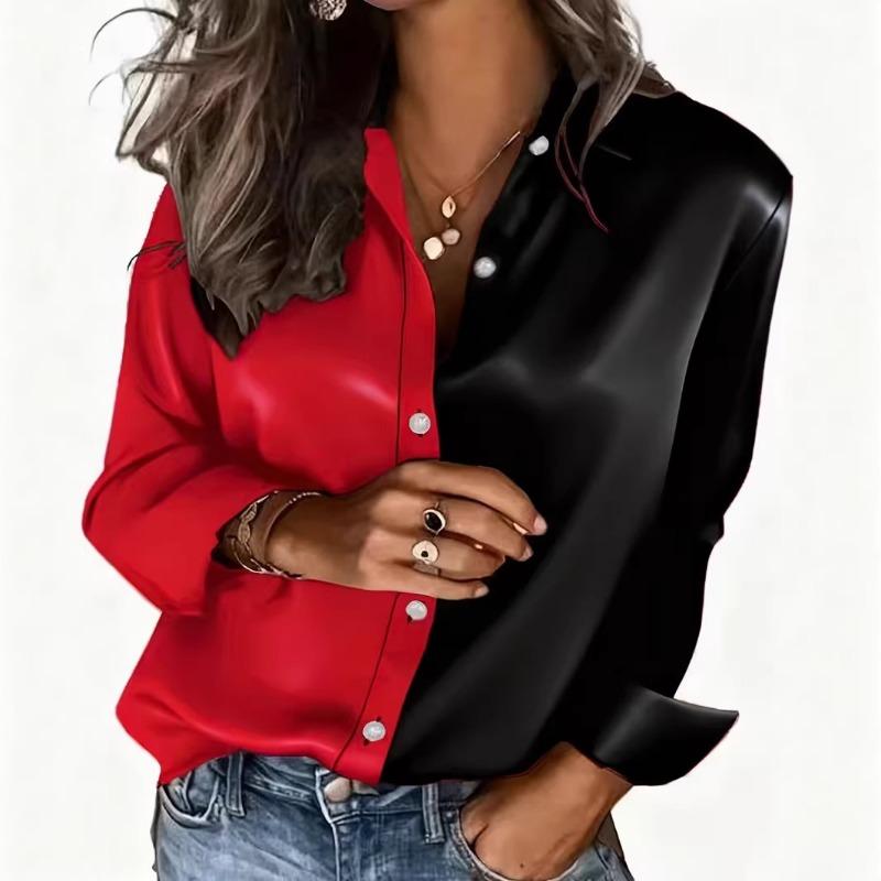 Women Spring Satin Zebra Print Long Sleeve Shirt Elegant Luxury Casual Blouse