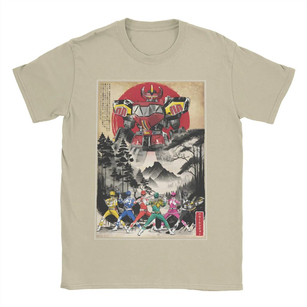 90s Green Power Rangers Unisex Unisexs T Shirt Novelty Tees Short Sleeve O Neck TShirt 100 Cotton Adult Clothing