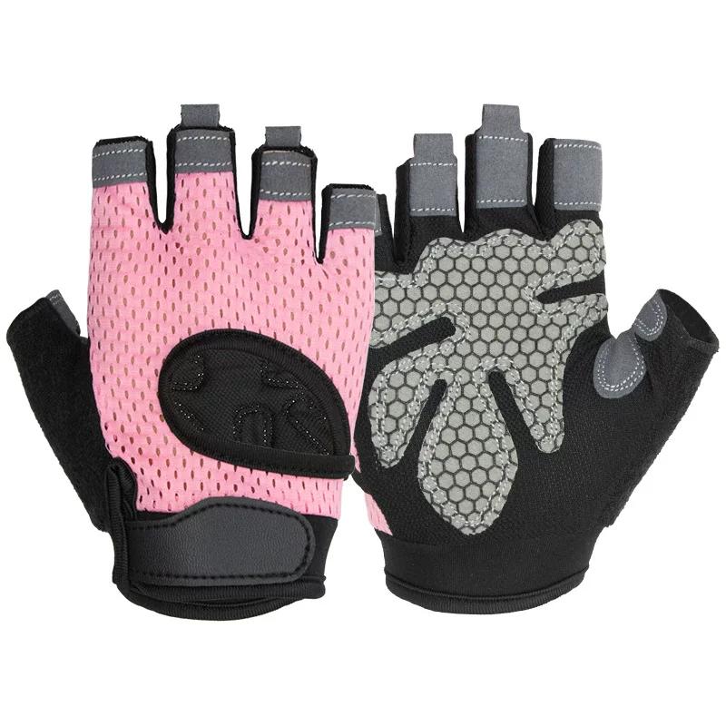 Fitness Band Wrist Gloves Running Mountaineering Anti-Wear Half Finger Gloves Training Outdoor Cycling Sports Fitness Gloves
