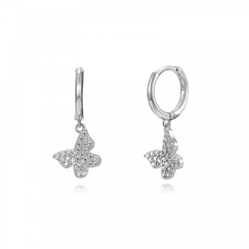 Gold Filled Silver Color Hoop Earrings For Women Stud Earring Zircon Piercing Drop Earings Personalized Jewelry Wholesale