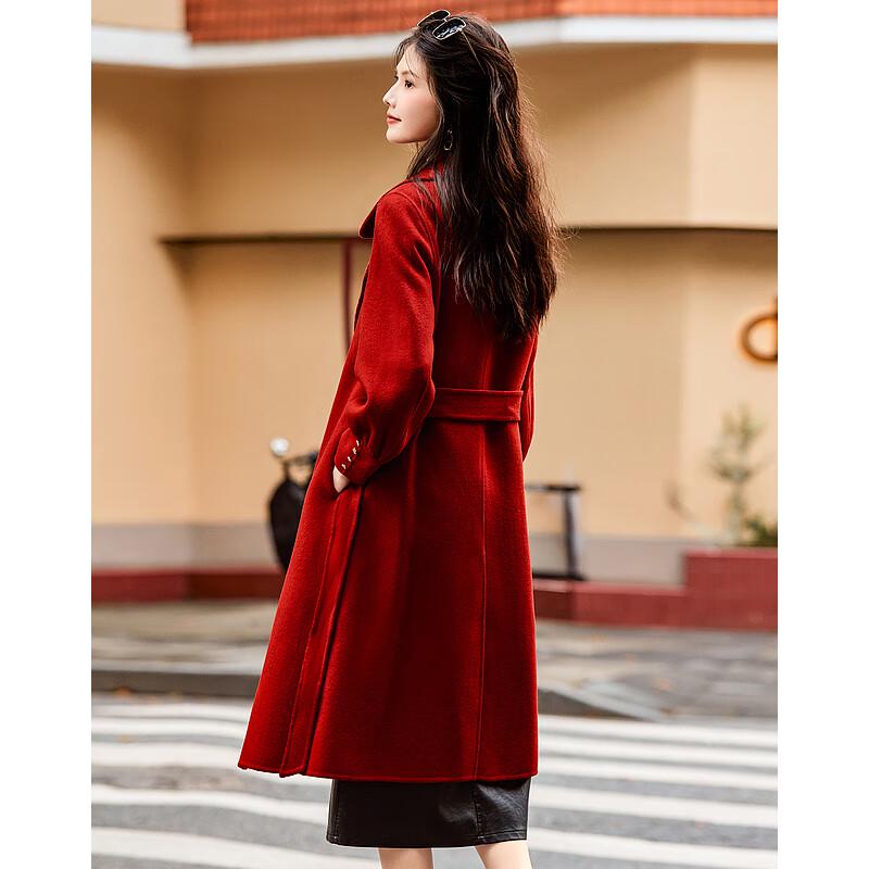 Sisui Nianhua Women's Elegant Mid-Length Wool Coat