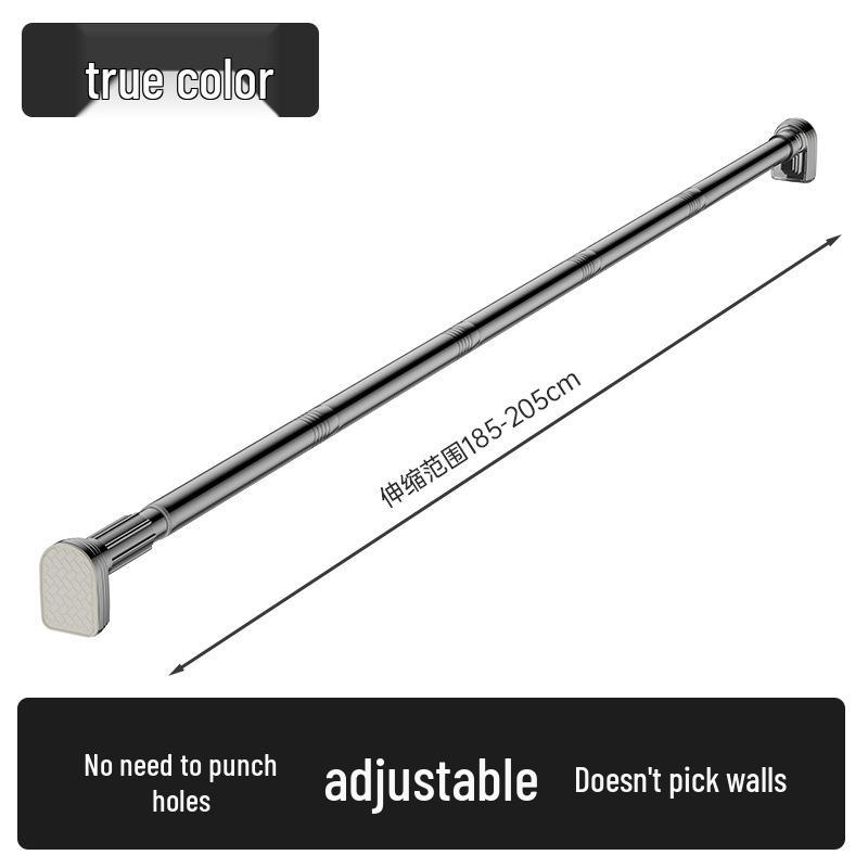 Retractable Stainless Steel Clothesline & Shower Curtain Rod Combo for Balcony and Bathroom