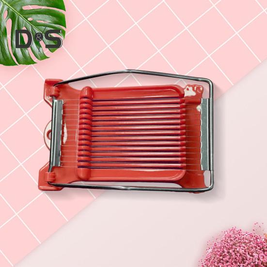 Potato Egg Slicer Easy Press Food Slicer Luncheon Meat Cutter with 14 Stainless Steel Wires Cheese Slicer for Soft Fruit Tofu Dragon Fruit