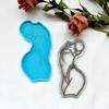 Fat Woman Body Back View Sketch Drawing Coaster Sexy Woman Mirror Silicone Epoxy Coaster Mold Cookie Mould