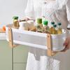 Large Capacity Cosmetic Storage Box with Divider Modern Desktop Organizer Minimalist Style Space-saving Kicthen Storage Basket