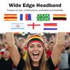 Football game headscarf national flag pattern sports headband elastic wide edge headband men's and women's yoga headband