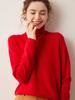 New Autumn/Winter Women's Cashmere Stacked Collar Sweater: Solid Color, Long Sleeve, Elegant and Soft Pullover