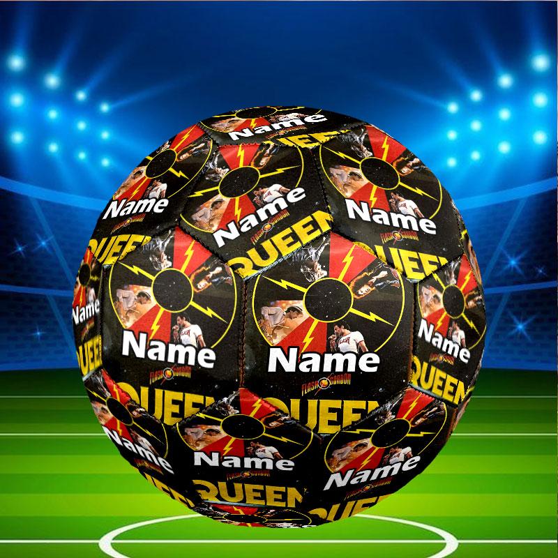 Custom Name Personalized Queen (band) Print Size 5 Soccer Ball Training & Match Football, for Team, Kicking, Gift for Football Enthusiasts