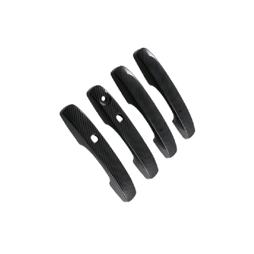 Carbon Fiber Smart Keyhole Door Handle Lid Cover Trim For  Ford Ranger 4pcs