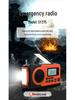 Outdoor Emergency Solar Crank Radio & Multi-Function Flashlight Power Bank