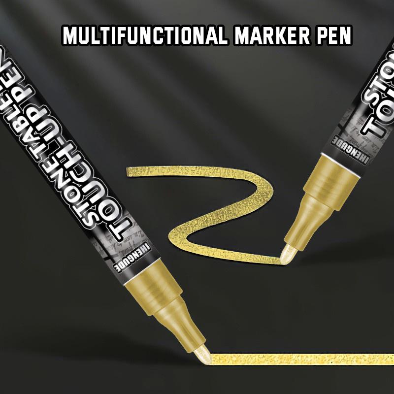 Gravestone Color Restoration Pen, for Gold Lettering on Tombstones, Available in Multiple Colors: Black/Gold/Silver/Red/White, Suitable for Gravestone