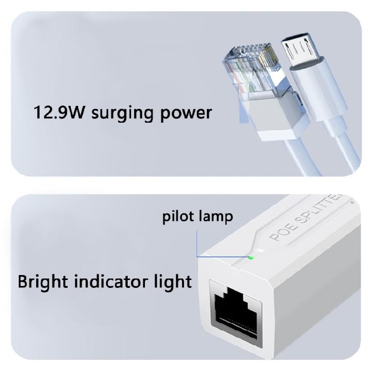 Integrated Short Circuits Protect Micros USB/Type c Poe Splitter Power Supply 40V To 5V Converters For Security Cameras
