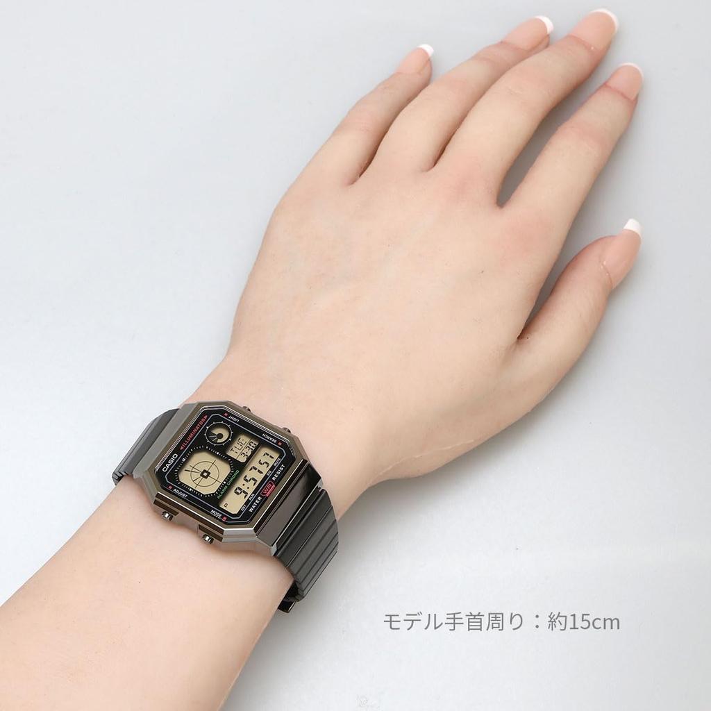 CASIO Vintage Series A130WEGG-1A unisex digital watch with analog display dark grey metallic overseas model