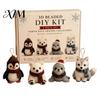 Festliches Feiertagsgeschenk 3D Perlen-Bastelset, Lebensechtes Weihnachtstier-Perlenbastelset, Partygeschenk Handgemachtes Einfaches Stickset für Kinder und Erwachsene Katze