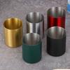 1pcs Thickened Pen Container Stainless Steel Stationery Storage Bucket Simple Pen Holder  Students
