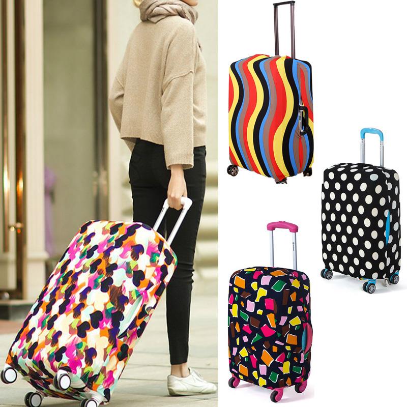Multi Color Print Luggage Cover Suitcase Cover Protector Suitcase For 18-28 Inch Luggage Boot Prevent Scratches Travel Accessory