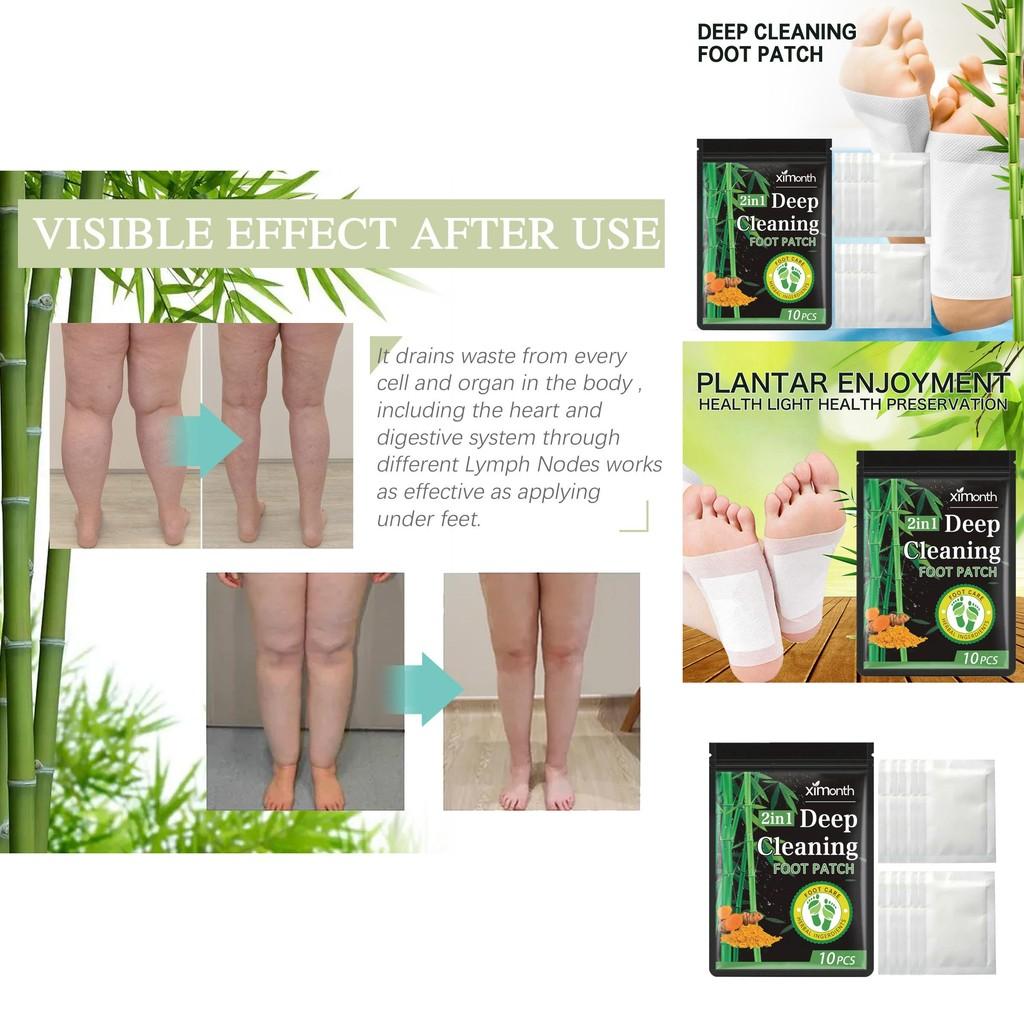 Ximonth Bamboo Charcoal Detox Foot Patches For Deep Cleansing And Stress Relief