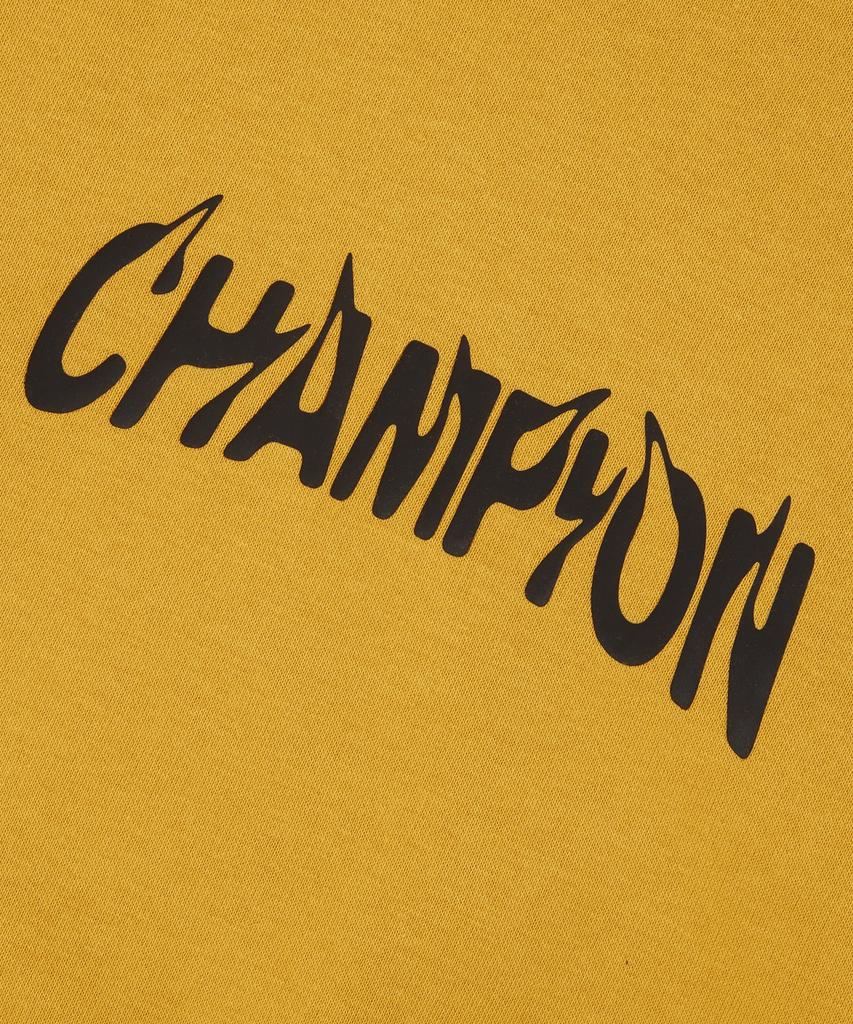 Champion White Graphic Crew Neck Sweatshirt Normal Yellow