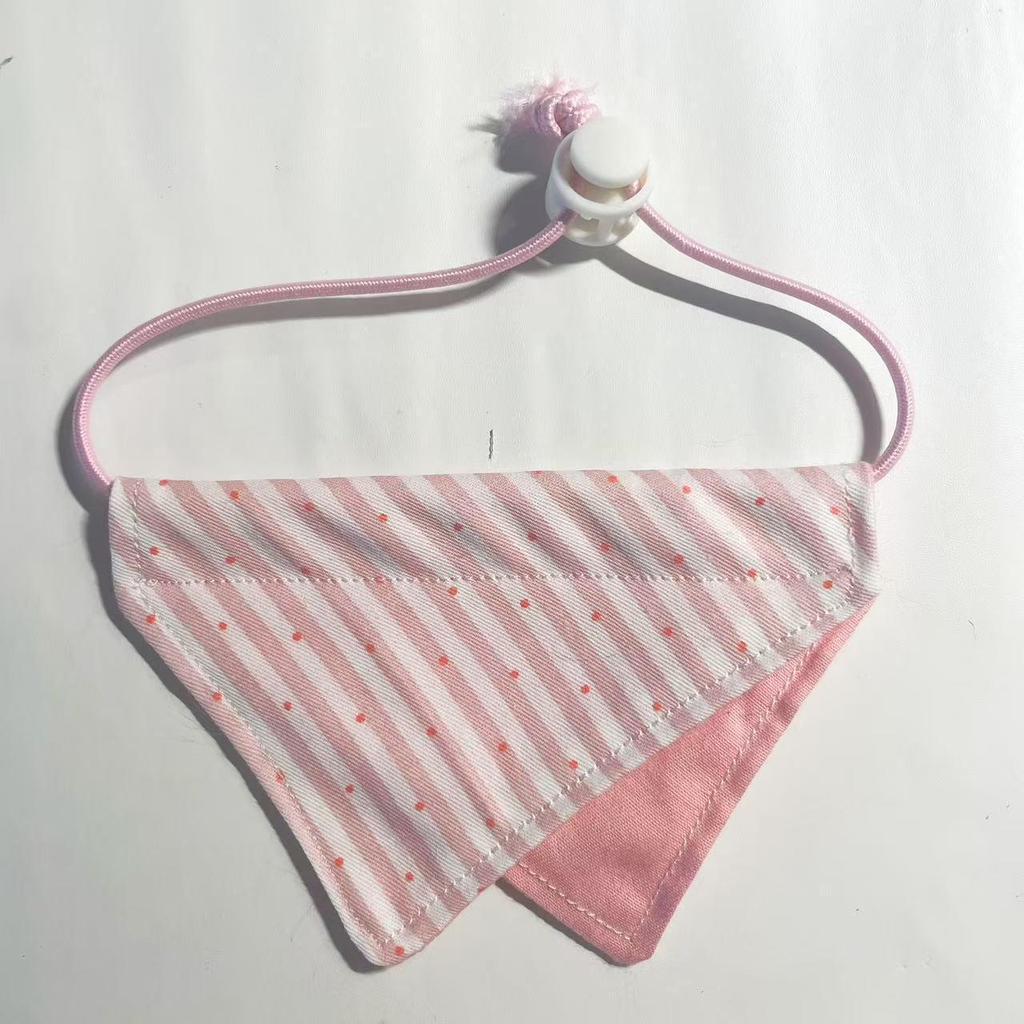 Pet Dribble Bib Drawstring Neckerchief Triangle Scarf for Cats & Small Dogs