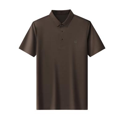 Été Nouveau Polo Homme Couleur Unie Business Décontracté Sans Couture Sans Repassage Manches Courtes