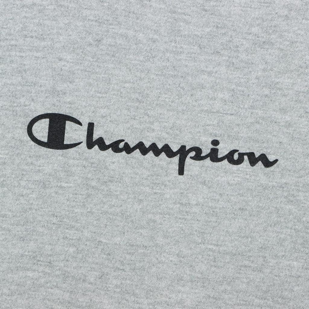 Champion Short Sleeve Crew Quick UV Water Script Logo SHORT SLEEVE Oxford Gray T-Shirt, Neck, Drying, Protection, Repellent, Print, T-SHIRT C3-BS320,